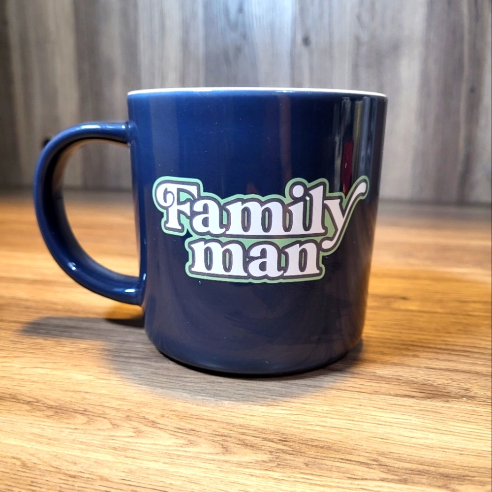 Parker Lane Stoneware Family Man Coffee Mug Tea Cup Blue